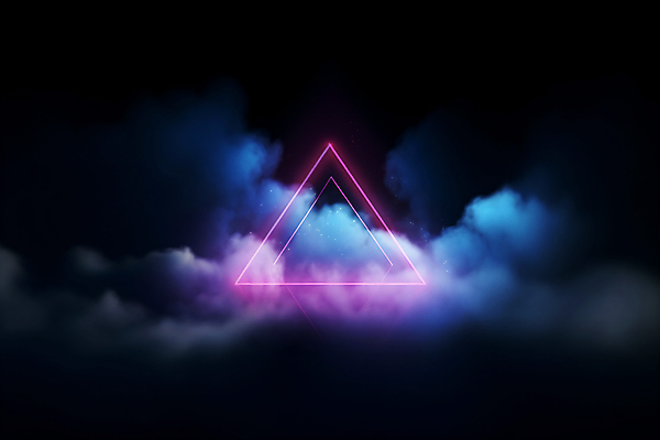 JPG 구름 편집이미지 백그라운드 프레임 사람없음 빛 삼각형 신비 네온 이미지편집 편집실사 AI컴퓨터그래픽 AI콘텐츠 자연요소 도형 컨셉 CG 파일형식