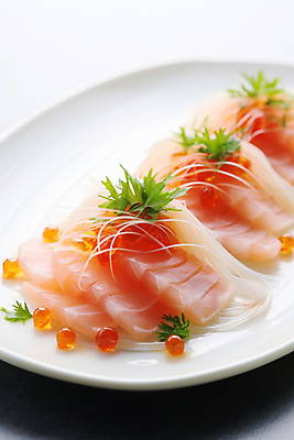 JPG 편집이미지 접시 음식 사람없음 생선회 회 신선 날것 연어알 플레이팅 편집실사 AI포토 AI콘텐츠 식기 알 상차림 CG 파일형식