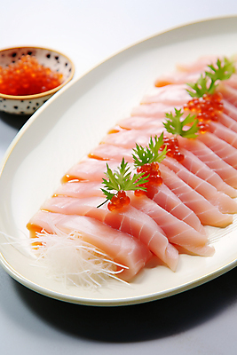 JPG 편집이미지 접시 음식 사람없음 생선회 회 신선 날것 연어알 플레이팅 편집실사 AI포토 AI콘텐츠 식기 알 상차림 CG 파일형식