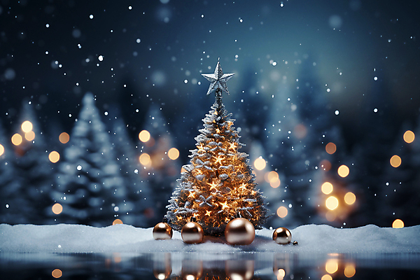 JPG 편집이미지 백그라운드 크리스마스 겨울 사람없음 크리스마스트리 눈 분위기 보케 빛망울 오너먼트 편집실사 AI포토 AI콘텐츠 자연요소 계절 기념일 컨셉 크리스마스장식 날씨 빛 CG 파일형식