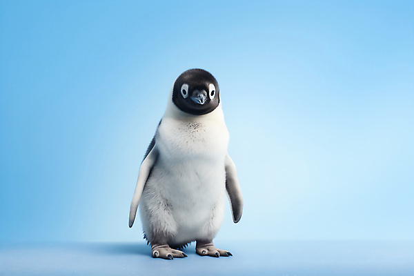 JPG 편집이미지 한마리 새끼 백그라운드 사람없음 남극 펭귄 아기펭귄 편집실사 AI포토 AI콘텐츠 동물 1 조류 극지방 CG 파일형식