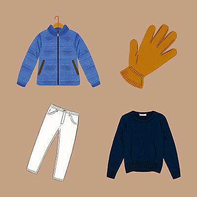 PSD 패션 장갑 겨울 일러스트 바지 따뜻함 사람없음 컬러풀 점퍼 재킷 옷걸이 스웨터 오브젝트 니트 겨울옷 갈색배경 국내일러스트 잡화 옷 계절 컬러 백그라운드 상의 하의 갈색 외투 파일형식