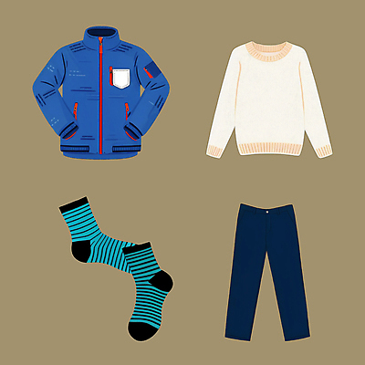 PSD 패션 겨울 일러스트 바지 양말 따뜻함 사람없음 컬러풀 줄무늬 점퍼 재킷 스웨터 오브젝트 니트 겨울옷 패딩 갈색배경 국내일러스트 옷 계절 컬러 백그라운드 상의 무늬 하의 갈색 외투 파일형식