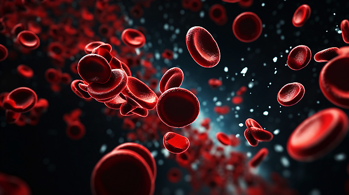 JPG 편집이미지 백그라운드 의학 사람없음 빨간색 흐름 혈액 혈관 적혈구 편집실사 AI컴퓨터그래픽 AI콘텐츠 컬러 컨셉 장기_의학 CG 혈구 파일형식