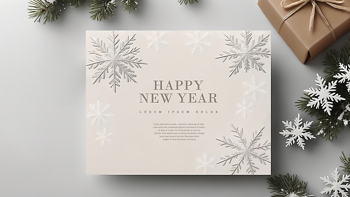 PSD 편집이미지 겨울 새해 눈꽃 사람없음 축하 연하장 디지털합성 해피뉴이어 편집소스 이미지편집 카드프레임 계절 컨셉 카드_감사 프레임 눈_날씨 새해인사 파일형식