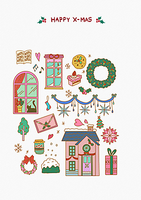 PSD 나무 한마리 크리스마스 음표 일러스트 창문 주택 사람없음 선물상자 크리스마스트리 쿠키 케이크 고양이 풀 편지 악보 손그림 크리스마스양말 가랜드 공병 엘리먼트 호랑가시나무열매 크리스마스리스 눈덮임 아기자기 국내일러스트 식물 1 기호 기념일 열매 음악 컨셉 크리스마스장식 포유류 디저트 양말 선물 건물 반려동물 상자 화환 파티용품 병_담는 파일형식