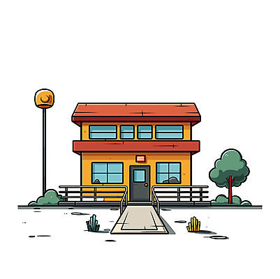 나무 가로등 일러스트 부동산 주택 사람없음 건물 풀 만화 디지털합성 카툰스타일 국내일러스트 AI파일 식물 건축물 공공시설 재산 파일형식 벡터