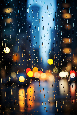 JPG 편집이미지 백그라운드 창문 사람없음 도시 빗방울 보케 빛망울 블러효과 편집실사 AI포토 AI콘텐츠 빛 비_날씨 CG 블러 파일형식 효과