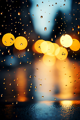 JPG 편집이미지 백그라운드 창문 사람없음 도시 빗방울 보케 빛망울 블러효과 편집실사 AI포토 AI콘텐츠 빛 비_날씨 CG 블러 파일형식 효과