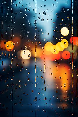 JPG 편집이미지 백그라운드 창문 사람없음 도시 빗방울 보케 빛망울 블러효과 편집실사 AI포토 AI콘텐츠 빛 비_날씨 CG 블러 파일형식 효과