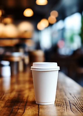 JPG 편집이미지 탁자 사람없음 카페 일회용 테이크아웃 아메리카노 블러효과 테이크아웃컵 편집실사 AI포토 AI콘텐츠 커피 가구 컵 상점 CG 블러 파일형식 효과