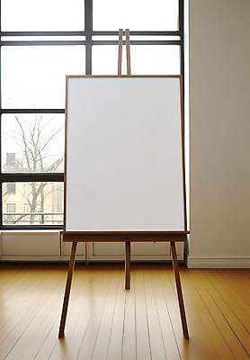 JPG 편집이미지 창문 실내 미술 사람없음 미술도구 이젤 캔버스 카피스페이스 편집실사 AI포토 AI콘텐츠 문화예술 내부 공백 CG 오브젝트 파일형식