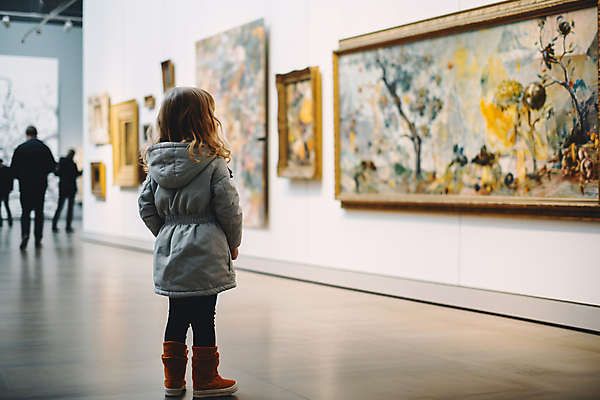 JPG 전신 편집이미지 여자 어린이 액자 문화예술 한명 서기 소녀 취미 전시 전시회 디지털합성 그림 작품 예술품 관람 문화생활 소녀한명만 편집실사 AI인물포토 AI콘텐츠 1 라이프스타일 모션 미술 사람 CG 여자한명만 소녀만 파일형식 AI포토