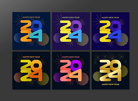 편집이미지 디자인 폭죽 타이포그라피 사람없음 세트 컬러풀 검은색 새해인사 원형 남색 해피뉴이어 2024년 계묘년 이미지편집 AI파일 도형 문자 컬러 새해 인사 연도 파일형식 벡터 2023년