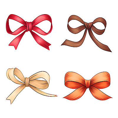 PSD 리본 일러스트 사람없음 장식 세트 오브젝트 매듭 꾸미기 국내일러스트 파일형식