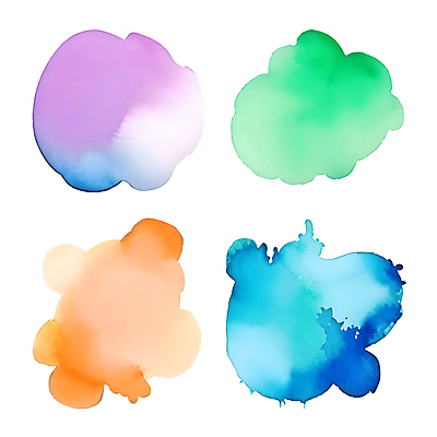 PSD 일러스트 자국 수채화 사람없음 세트 컬러풀 물감 얼룩 분위기 오브젝트 번짐 국내일러스트 컬러 컨셉 미술도구 파일형식 효과