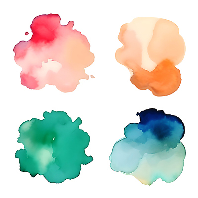 PSD 일러스트 자국 수채화 사람없음 세트 컬러풀 물감 얼룩 분위기 오브젝트 번짐 국내일러스트 컬러 컨셉 미술도구 파일형식 효과