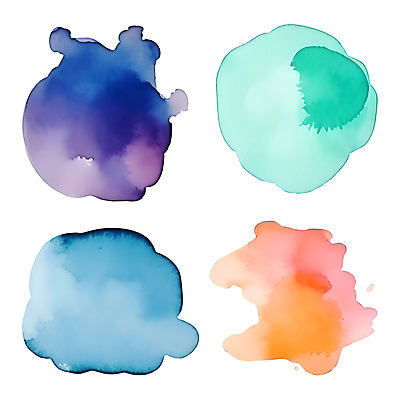 PSD 일러스트 자국 수채화 사람없음 세트 컬러풀 물감 얼룩 분위기 오브젝트 번짐 국내일러스트 컬러 컨셉 미술도구 파일형식 효과