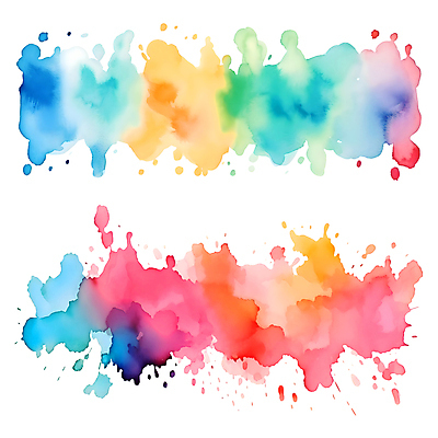 PSD 일러스트 자국 수채화 사람없음 세트 컬러풀 물감 얼룩 분위기 오브젝트 번짐 국내일러스트 컬러 컨셉 미술도구 파일형식 효과