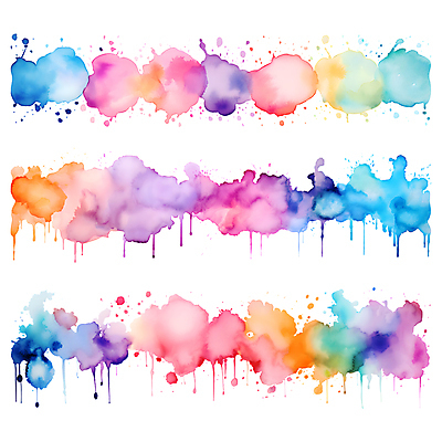 PSD 일러스트 자국 수채화 사람없음 세트 컬러풀 물감 얼룩 분위기 오브젝트 번짐 국내일러스트 컬러 컨셉 미술도구 파일형식 효과