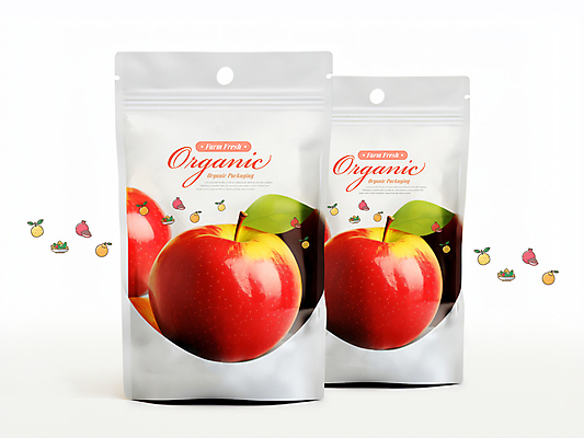 PSD 편집이미지 사람없음 신선 사과 유기농 패키지 파우치 이미지편집 웰빙 가방 과일 파일형식
