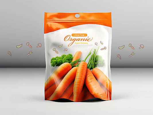 PSD 편집이미지 사람없음 당근 신선 유기농 패키지 파우치 이미지편집 웰빙 가방 뿌리채소 파일형식