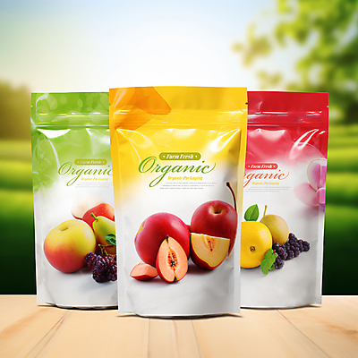 PSD 편집이미지 과일 사람없음 신선 유기농 패키지 파우치 이미지편집 웰빙 가방 파일형식