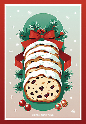 포스터 리본 크리스마스 겨울 일러스트 디저트 프레임 이벤트 사람없음 분위기 오브젝트 슈가파우더 호랑가시나무열매 오너먼트 슈톨렌 국내일러스트 AI파일 계절 기념일 열매 음식 컨셉 크리스마스장식 케이크 파일형식 벡터