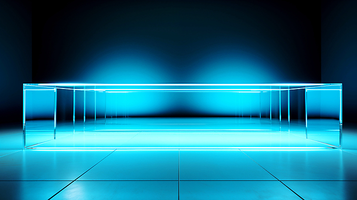 JPG 편집이미지 유리 조명 사람없음 파란색 빛 공간 디지털합성 LED 편집소스 이미지편집 편집실사 AI컴퓨터그래픽 AI콘텐츠 컬러 전구 재질 CG 파일형식