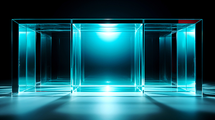 JPG 편집이미지 유리 조명 사람없음 파란색 빛 공간 디지털합성 LED 편집소스 이미지편집 편집실사 AI컴퓨터그래픽 AI콘텐츠 컬러 전구 재질 CG 파일형식