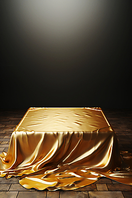 JPG 편집이미지 사람없음 사각형 금색 우아함 실크 디지털합성 덮기 포디움 편집소스 편집실사 AI포토 AI콘텐츠 도형 컬러 컨셉 모션 무대 직물 CG 파일형식