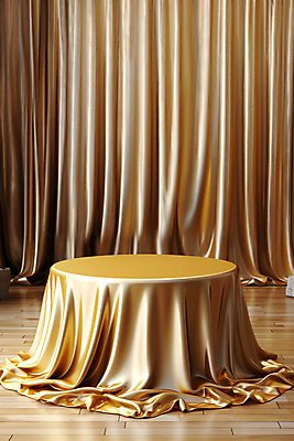 JPG 편집이미지 사람없음 금색 원형 우아함 실크 디지털합성 덮기 포디움 편집소스 편집실사 AI포토 AI콘텐츠 도형 컬러 컨셉 모션 무대 직물 CG 파일형식