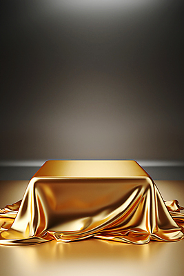 JPG 편집이미지 사람없음 사각형 금색 우아함 실크 디지털합성 덮기 포디움 편집소스 편집실사 AI포토 AI콘텐츠 도형 컬러 컨셉 모션 무대 직물 CG 파일형식