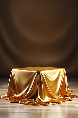 JPG 편집이미지 사람없음 사각형 금색 우아함 실크 디지털합성 덮기 포디움 편집소스 편집실사 AI포토 AI콘텐츠 도형 컬러 컨셉 모션 무대 직물 CG 파일형식