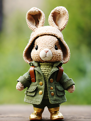 JPG 편집이미지 사람없음 귀여움 디지털합성 토끼인형 편집소스 뜨개인형 편집실사 AI포토 AI콘텐츠 인형 컨셉 토끼 CG 파일형식