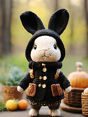 JPG 편집이미지 사람없음 귀여움 디지털합성 토끼인형 편집소스 뜨개인형 편집실사 AI포토 AI콘텐츠 인형 컨셉 토끼 CG 파일형식