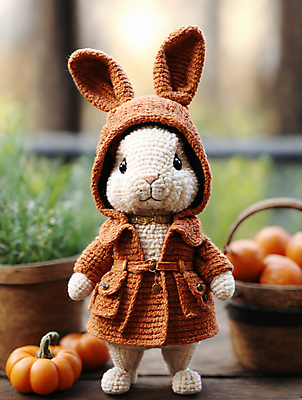 JPG 편집이미지 사람없음 귀여움 디지털합성 토끼인형 편집소스 뜨개인형 편집실사 AI포토 AI콘텐츠 인형 컨셉 토끼 CG 파일형식