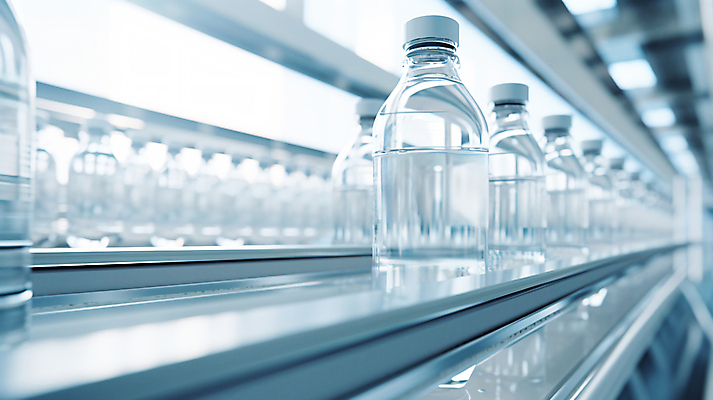 JPG 편집이미지 공장 사람없음 물 깨끗함 제조 생수 스마트 디지털합성 기계화 공장시설 제조과정 편집실사 AI포토 AI콘텐츠 자연요소 컨셉 공업 물병 CG 시설 과정 파일형식