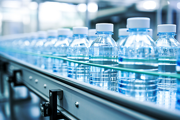 JPG 편집이미지 공장 사람없음 물 깨끗함 제조 생수 스마트 디지털합성 기계화 공장시설 제조과정 편집실사 AI포토 AI콘텐츠 자연요소 컨셉 공업 물병 CG 시설 과정 파일형식