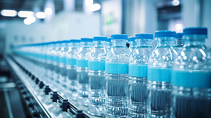 JPG 편집이미지 공장 사람없음 물 깨끗함 제조 생수 스마트 디지털합성 기계화 공장시설 제조과정 편집실사 AI포토 AI콘텐츠 자연요소 컨셉 공업 물병 CG 시설 과정 파일형식