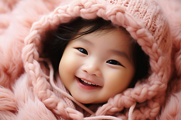 JPG 편집이미지 행복 얼굴 분홍색 사랑 한명 미소 웃음 앞모습 귀여움 아기 포근함 의료성형뷰티 아기만 편집실사 AI인물포토 AI콘텐츠 1 감정 뷰포인트 컬러 컨셉 표정 사람 신체부위 감각 CG 파일형식 AI포토