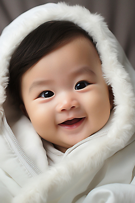 JPG 편집이미지 행복 얼굴 사랑 한명 미소 웃음 앞모습 귀여움 흰색 아기 포근함 의료성형뷰티 아기만 편집실사 AI인물포토 AI콘텐츠 1 감정 뷰포인트 컬러 컨셉 표정 사람 신체부위 감각 CG 파일형식 AI포토