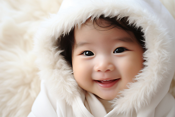 JPG 편집이미지 행복 얼굴 사랑 한명 미소 웃음 앞모습 귀여움 흰색 아기 포근함 의료성형뷰티 아기만 편집실사 AI인물포토 AI콘텐츠 1 감정 뷰포인트 컬러 컨셉 표정 사람 신체부위 감각 CG 파일형식 AI포토