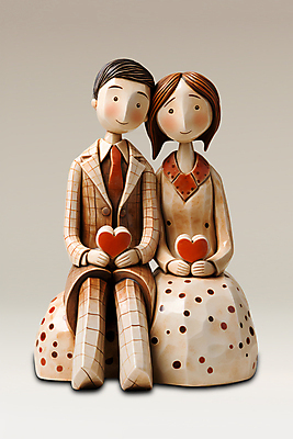 전신 PSD 편집이미지 커플 원피스 여자 남자 사랑 들기 앉기 정장 두명 하트 클레이아트 이미지편집 모양 옷 감정 관계 모션 사람 공예 점토 파일형식