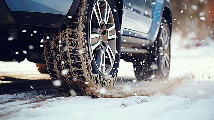 JPG 편집이미지 겨울 자동차 사람없음 눈 디지털합성 타이어 눈길 안전운전 눈길운전 폭설 편집실사 AI포토 AI콘텐츠 자연요소 계절 길 육상교통 날씨 눈_날씨 운전 자연재해 CG 교통안전 파일형식