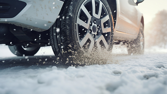 JPG 편집이미지 겨울 자동차 사람없음 눈 디지털합성 타이어 눈길 안전운전 눈길운전 폭설 편집실사 AI포토 AI콘텐츠 자연요소 계절 길 육상교통 날씨 눈_날씨 운전 자연재해 CG 교통안전 파일형식