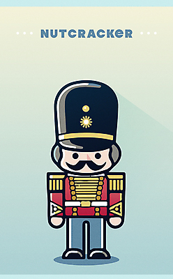 인형 크리스마스 겨울 일러스트 이벤트 타이포그라피 사람없음 장난감 군복 오브젝트 병정 호두까기인형 국내일러스트 AI파일 문자 계절 기념일 유니폼 목각인형 파일형식 벡터