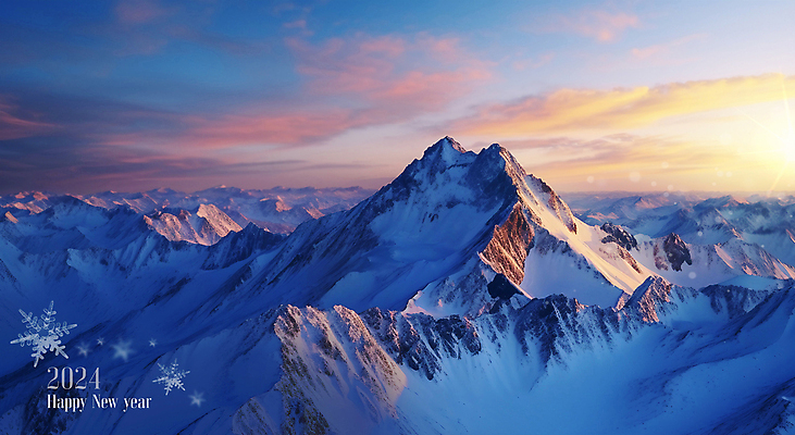 PSD 구름 편집이미지 겨울 자연 하늘 새해 풍경 사람없음 일출 눈 산등성이 2024년 설산 갑진년 이미지편집 자연요소 계절 날씨 산 노을 연도 생태계 파일형식