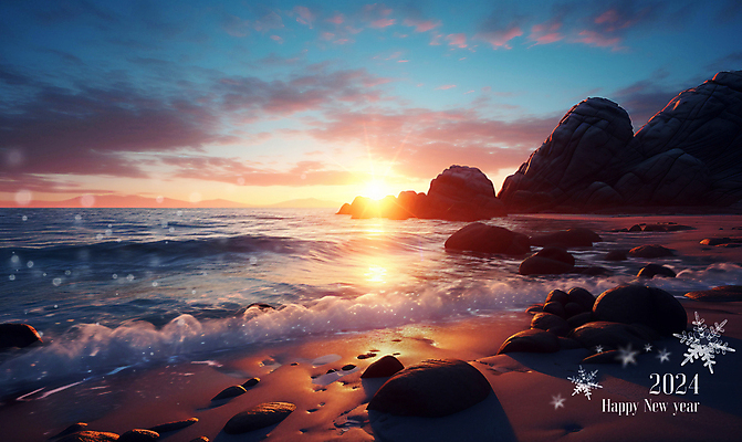 PSD 구름 편집이미지 바다 겨울 자연 하늘 새해 풍경 사람없음 일출 눈 갯바위 2024년 갑진년 이미지편집 자연요소 계절 날씨 노을 바위_돌 연도 생태계 파일형식