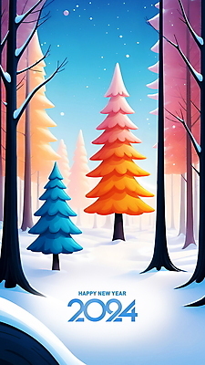 PSD 나무 편집이미지 겨울 사람없음 눈 숲속 숲 디지털합성 편집소스 2024년 눈덮임 이미지편집 자연요소 식물 계절 컨셉 날씨 연도 파일형식